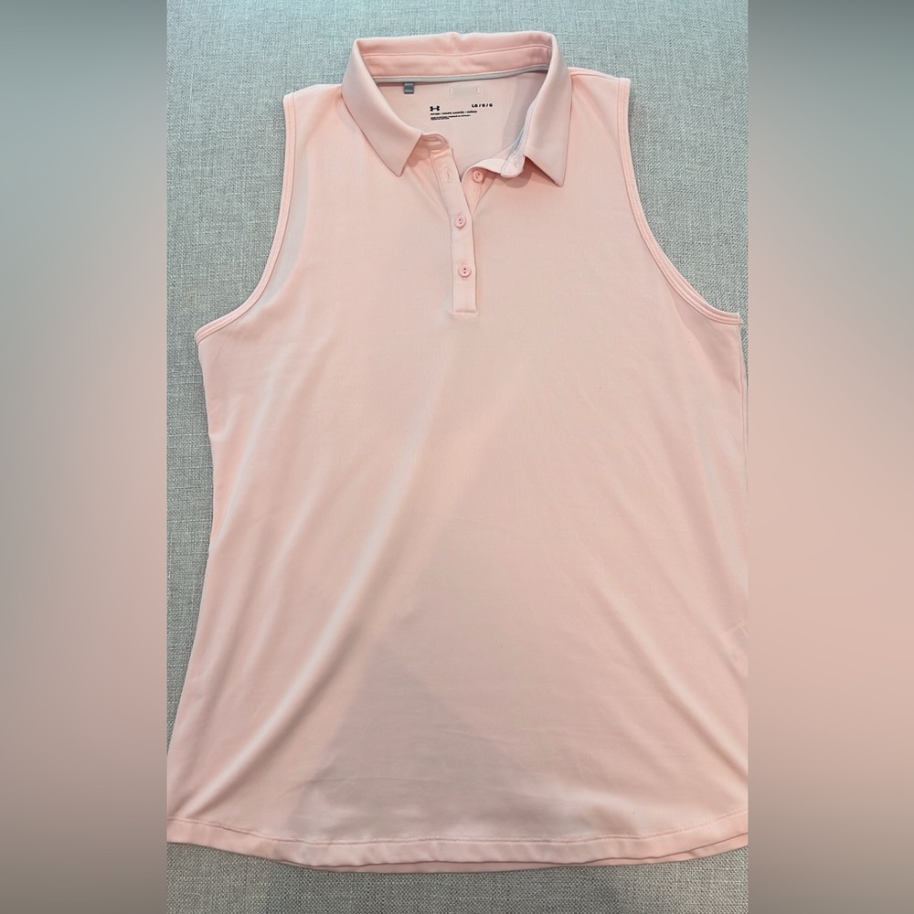 Under Armour Light Pink Sleeveless Polo